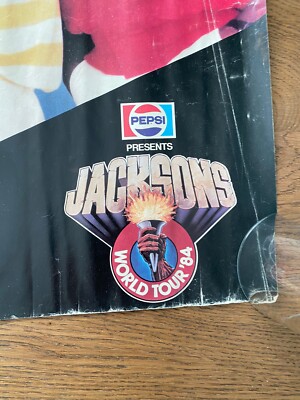 VINTAGE POSTER ~ Michael Jackson World Tour 1984 Pepsi 22x35