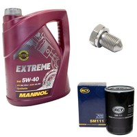 MotoröL ÖLfilter SM111 5W40 5 Liter + ÖLablassschraube FüR Audi Seat Skoda VW