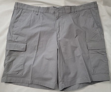 Dockers Big Tall Smart 360 Tech Cargo Shorts Light Grey Men's Size 48 Utility