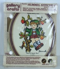 Vintage 1976 Hummel Stitchery Embroidery Kit Boy In Apple Tree Gallery Crafts
