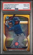 2023 Bowman Draft #BDC169 Derniche Valdez Chrome-Yellow #/75 PSA 10