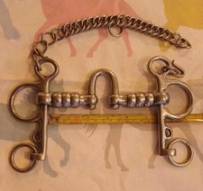 5 1/4" Hanovarian Roller Pelham Horse Bit.  Acciaio inossidabile. 