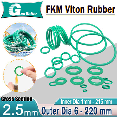Metric O-Rings 2.5mm Cross Section 1mm-215mm ID - Oring Oil Resistant Seals