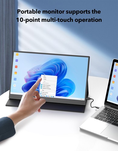 15.6" 1920*1080 Touchscreen Portable Monitor with Battery Full HD Second Screen - Picture 6 of 10