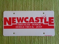 Vintage New Castle Chrysler Dodge Truck Jeep Dealer License Plate Maine Tag Me Vintage New Castle Chrysler Dodge Truck Jeep Dealer License Plate Maine Tag Me