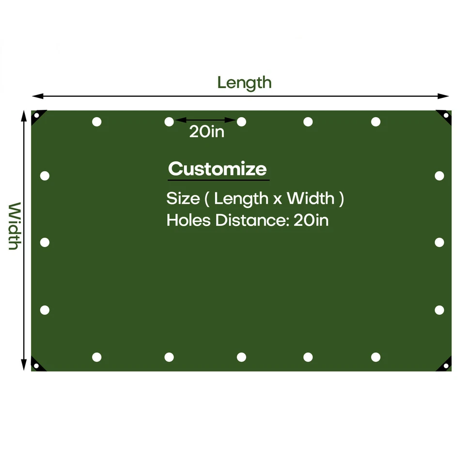 16 унций сверхпрочный брезент толстый кемпинг сад брезент хлопковый абажур палатка - Изображение 3 из 4