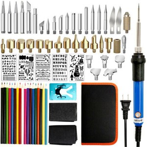 Wood Burning Kit Tool Pyrography Pen Stencils Tips Professional Craft Art New Ebay