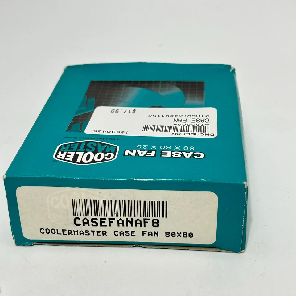 Genuine Cooler Master Black Plastic Sleeve 80 x 80 x 25 CPU Case Fan Sealed - Image 2 of 4