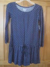 Girl OLD NAVY PURPLE FLOWER FLORAL PRINT DROP WAIST DRESS NWT MEDIUM 8