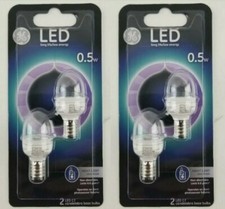 2 Pack- GE Lighting LED Candelabra Base Soft White Bulb 0.5W
