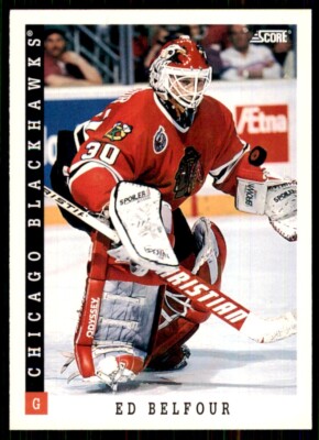 ❤️マクファーレン　NHL ゴーリー　エドベルフォア‼️ 1993-94 Score Ed Belfour Chicago Blackhawks #70 NHL Hockey Sports
