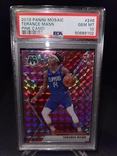 Mosaic 2019-20 NBA Clippers Terance Mann Pink Camo Rookie card *GEM MINT PSA 10*