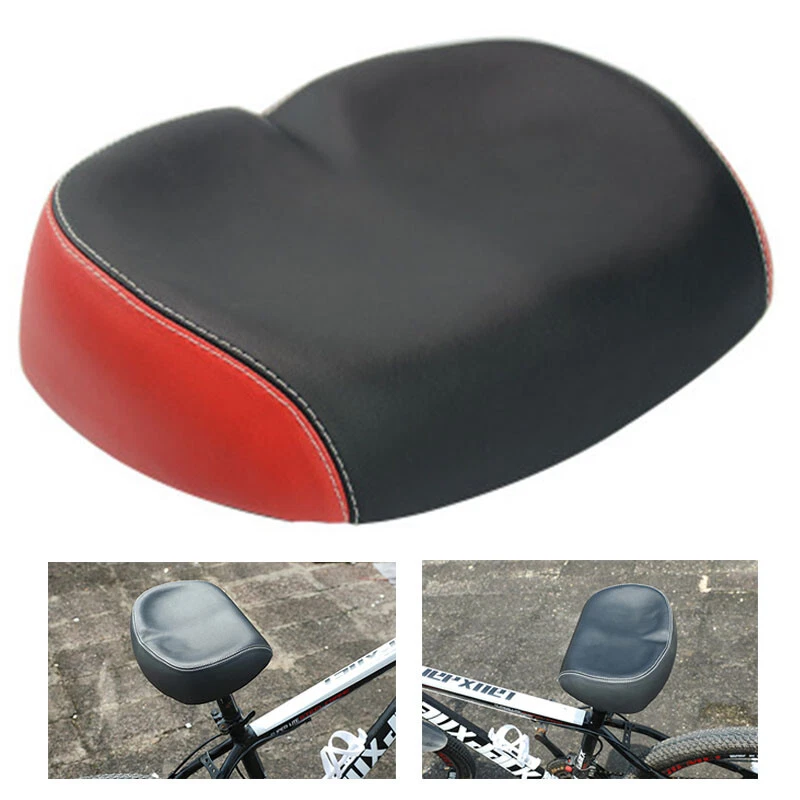 Large Saddle Wide Bike Cycling Noseless Soft PVC PU Seat Big Ass Bike Black