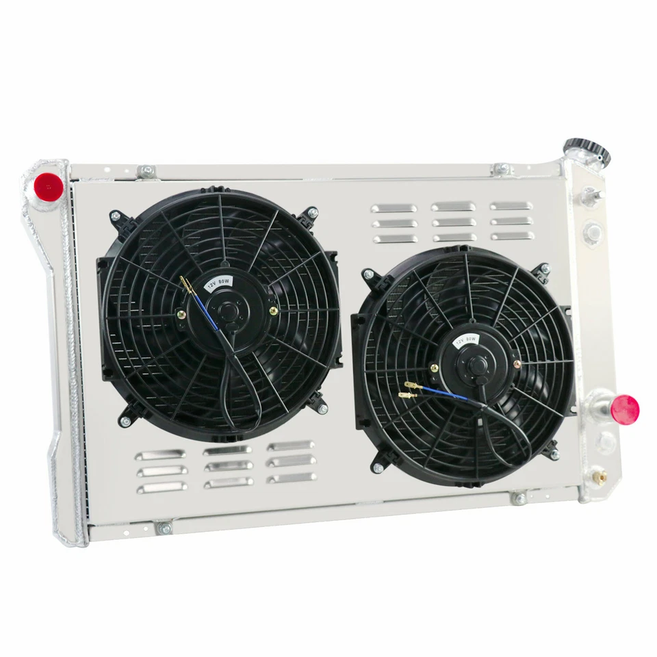 4 ROW RADIATOR+SHROUD+FAN fit 82-92 CHEVY CAMARO ,PONTIAC FIREBIRD TRANS AM V8 Foto 2 de 4