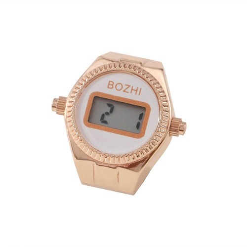 Retro Digital Couple Watch Ring Quartz Round Quartz Finger Rings Women - Picture 10 of 12