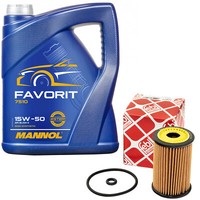 MotoröL Set 15W50 5 Liter + ÖLfilter 37417 FüR Mercedes A-Klasse W168 Vaneo 414