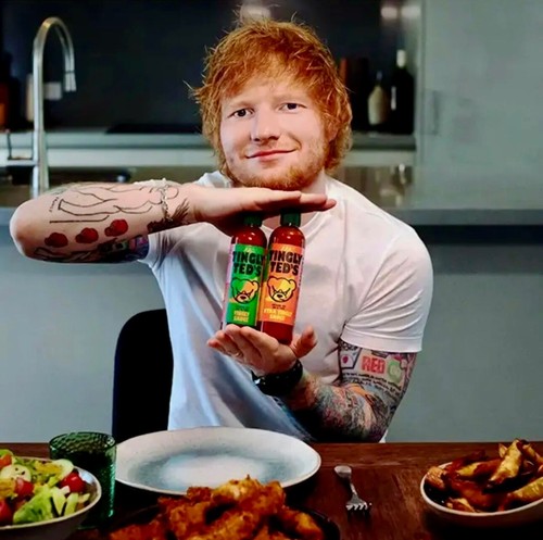 Tingly Ted's Tingly Hot Sauce, Ed Sheeran & Ted 9.34 oz Bottle Great Tasting....