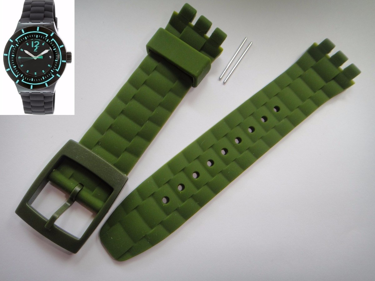 Swatch Watch Strap Swatch Scuba Libre Deep Turtle 21mm Green