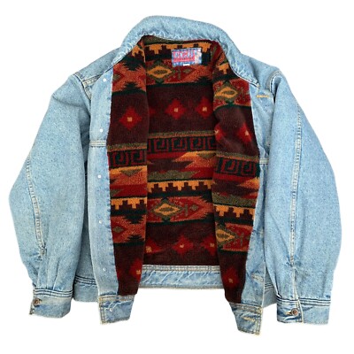 Vintage 90s RGB RG Browns Light Wash Blue Fleece Lined Jeans Denim