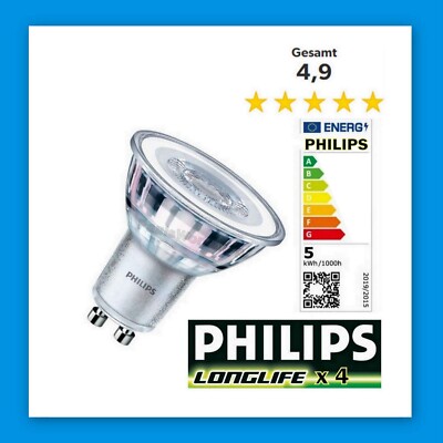 Philips CorePro LED Spot  4,6W Ersatz für 50W 2700K Warm GU10 355 Lumen