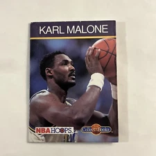 1990-91 NBA Hoops COLLECT A BOOKS Karl Malone UTAH JAZZ Vtg NBA Awesome Card