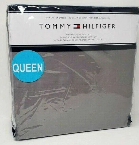 Hojas de Cama de Satén de Algodón Tommy Hilfiger