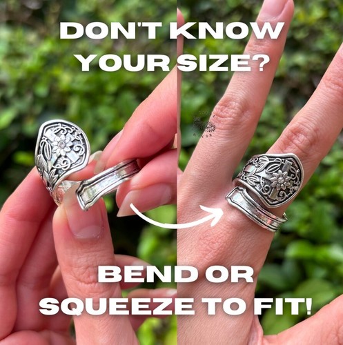 Vintage Spoon Ring – Adjustable Silver Ring for Women, Perfect Gift Idea - 第 3/5 張圖片