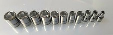 BLUE POINT  NEW 1/4" DRIVE SHALLOW CHROME METRIC SOCKET SET 4MM - 14MM