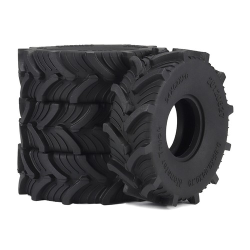 4pcs 1,0 Zoll RC Reifen Gummirad für 1/18 TRX4M 1/24 Axial SCX24 RC Crawler Car - Picture 4 of 31