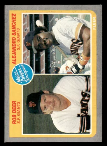 1985 Fleer - Rob Deer, Alejandro Sanchez #648 (RC) San Francisco Giants