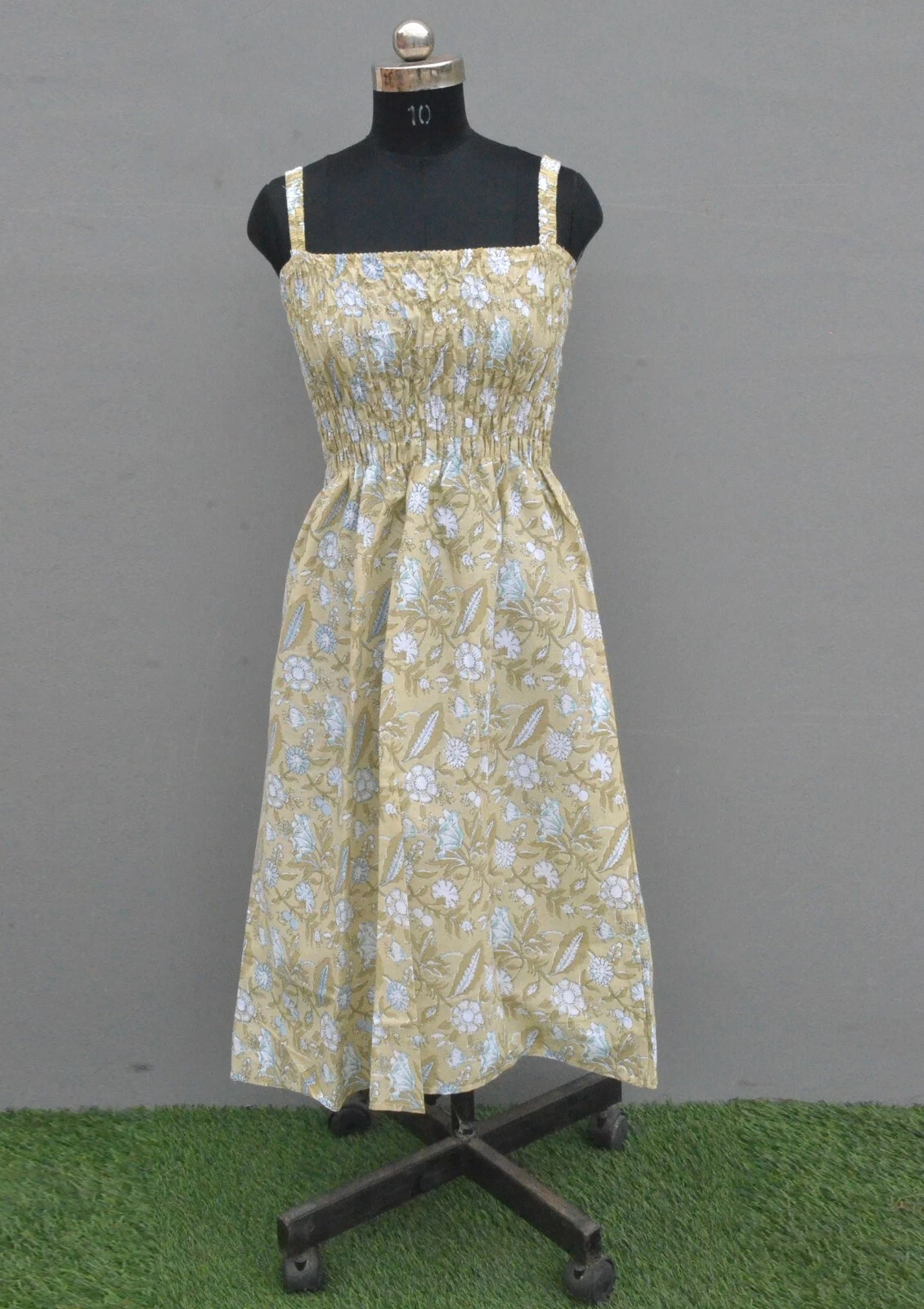 New trendy 100%Cotton printed dress Women summer wear casual dress gift for her.
