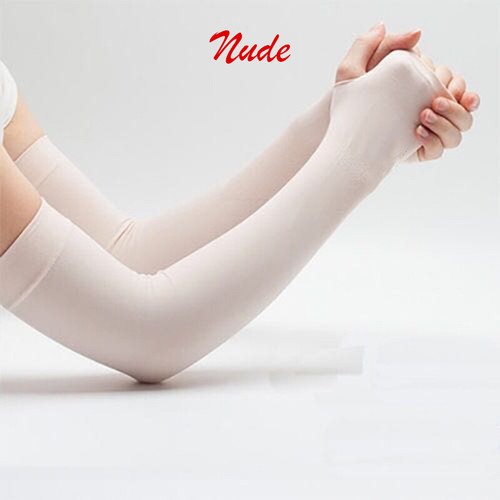 Women Solid Arm Sleeve Summer Sun UV Protection Sleeve Outdoor Driving Arm Cover - Picture 16 of 22