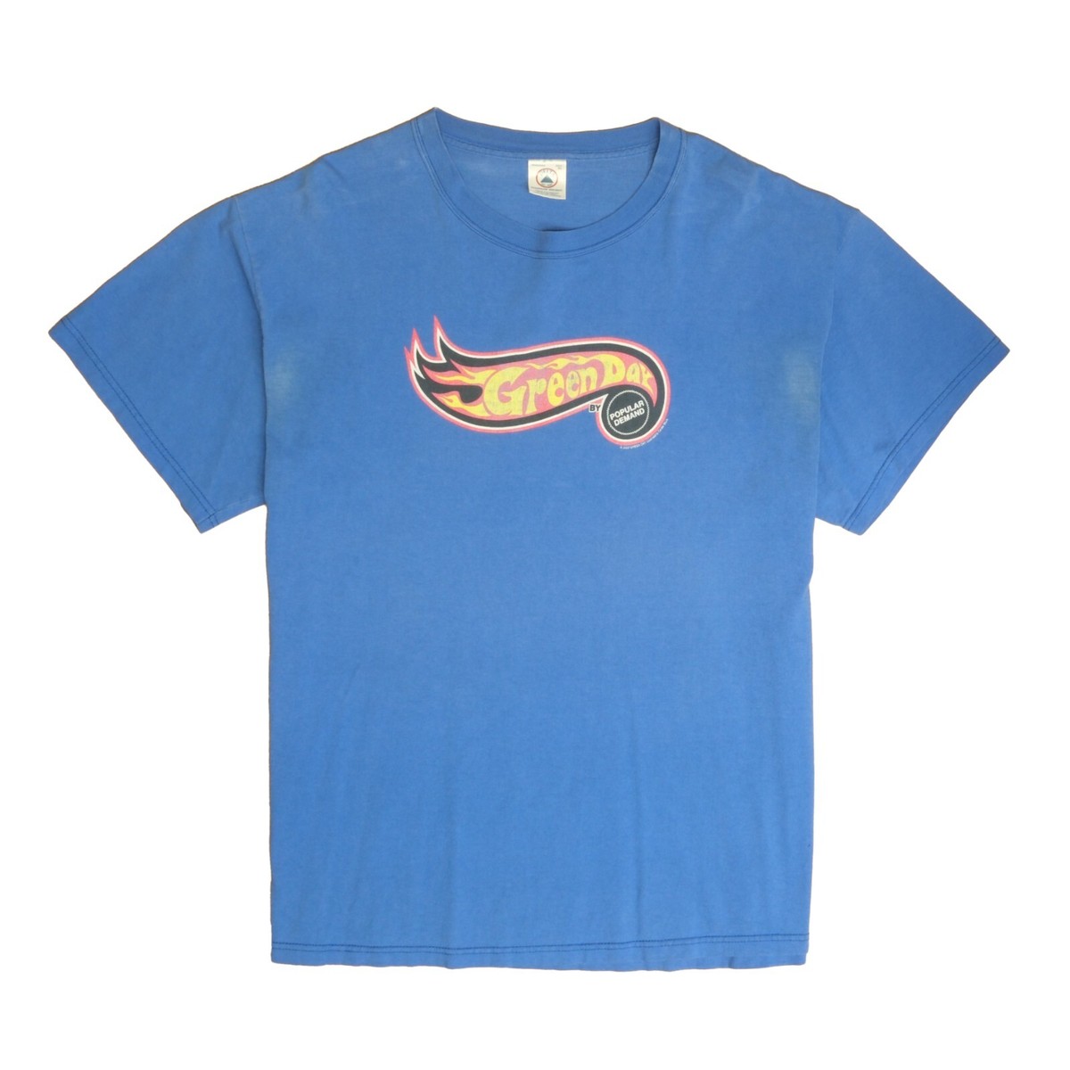 Vintage Green Day Hot Wheels T-Shirt Size XL Blue Band Tee 200