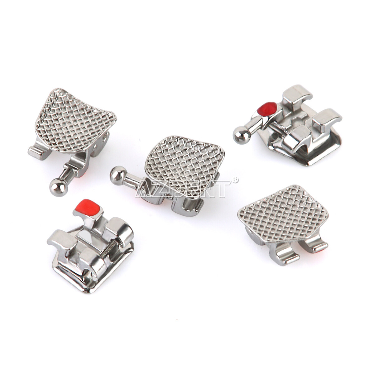 50 Packs De Brackets Orthodontiques Métalliques – Mini MBT 022 Avec Crochets 345 – Bomaoer