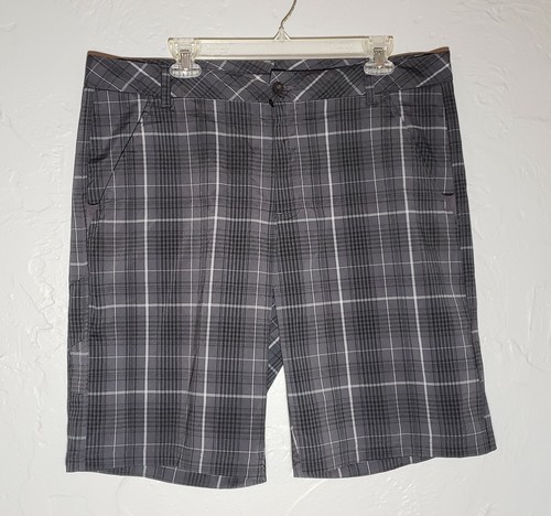 FILA SPORT GOLF pantaloncino uomo nero/grigio a quadri 4 tasche 10 1/2" cuciture interne taglia 36 - Foto 3 di 5