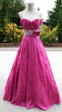 NWT PAPARAZZI by MORI LEE 8710 ROSE $422 Prom Evening Gown 0