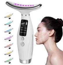 7-in-1 Facial Massager Red Light Therapy Neck Lifting Beauty Device Skin Tighten