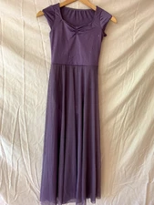 Lyrical Dance Dress Costume Purple Child Large Sz 12-14 Weissman