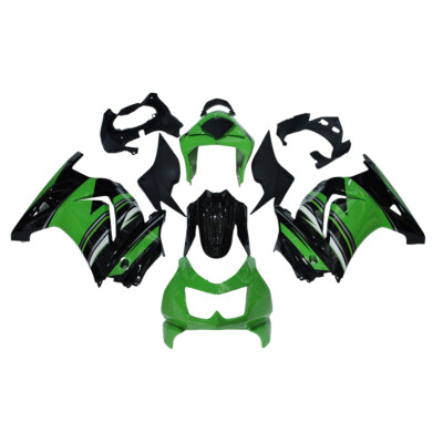 Fairings for Ninja 250R 2008 2012 Kawasaki ABS Injection Green Black Bodywork
