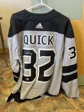 Jonathan Quick Signed LA Kings Adidas Grey Alternate Jersey AJ Sports COA