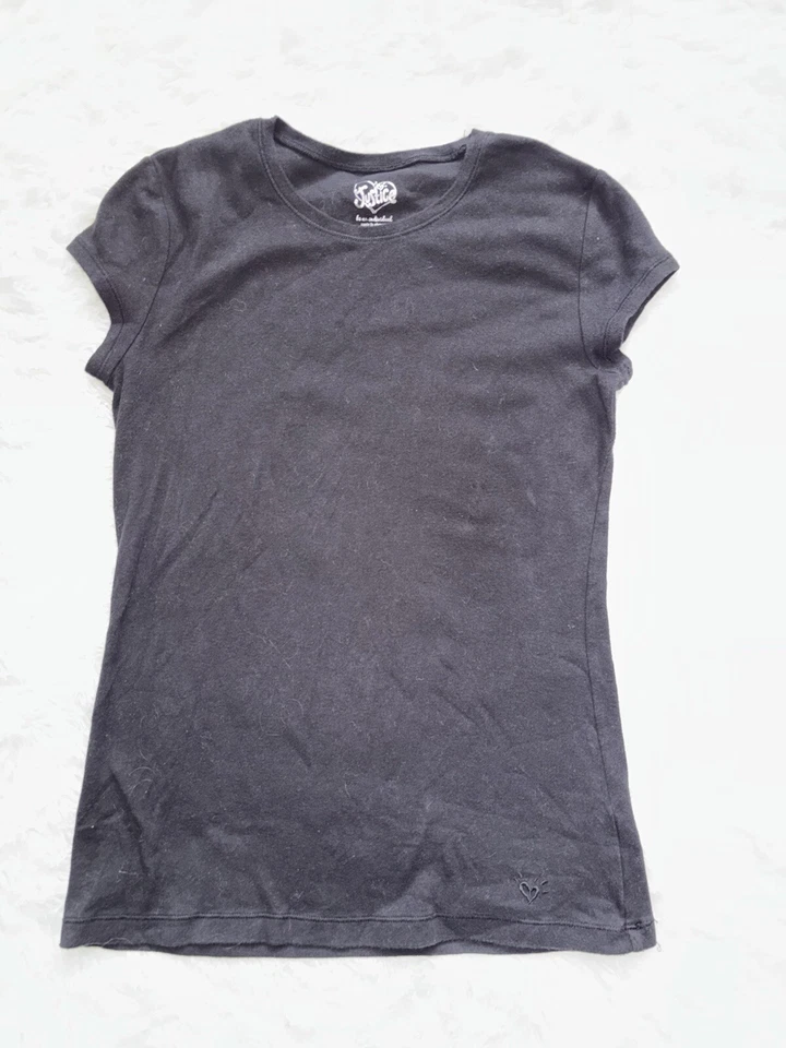 Justice girls sz. 16 black short sleeved tee. Cute, grt. shape - Image 3 of 4