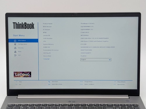 Lenovo ThinkBook 15 G3 ACL 15" FHD RYZEN 5 5500U 512GB SSD 8GB W11P FP Reader - Bild 14 von 15