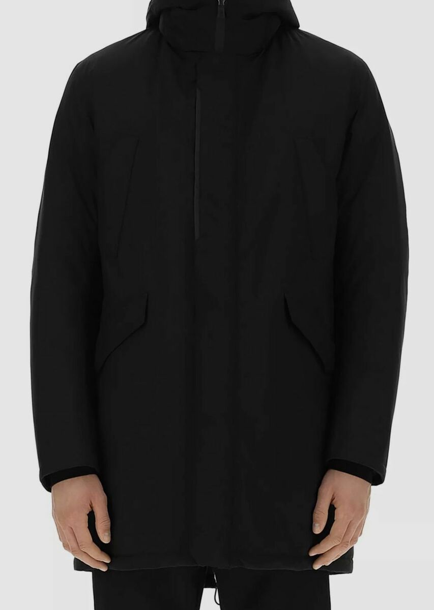 $1530 Herno Men Black Padded Waterproof Down Parka Coat $1530 Herno Men Black Padded Waterproof Down Parka Coat