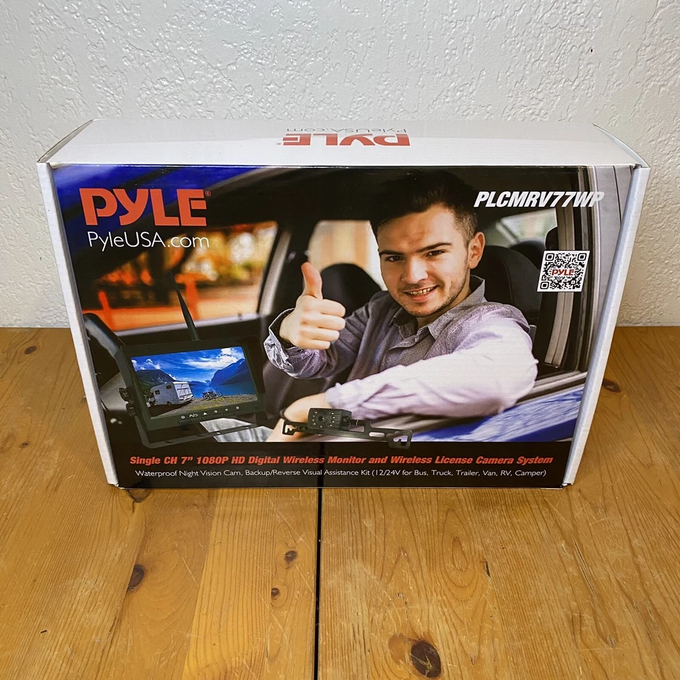 Pyle Single CH 7” 1080P HD Digital Wireless Monitor and Wireless License Camera - Image 2 of 3