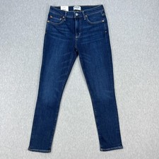 AGOLDE Sophie Jeans Women 28 Blue Reverb High Rise Skinny Crop Whiskers NEW