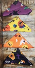 Halloween Dog Bandanas Triangle Dog Scarf Holiday Pet Costume Lot Of 4 New Small