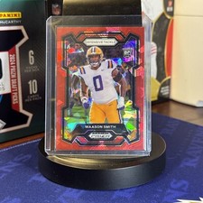 2024 Panini Prizm Draft Picks - Red Cracked Ice Maason Smith LSU RC 