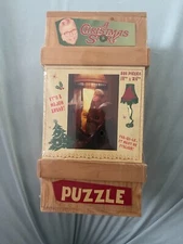 A Christmas Story Leg Lamp 550 Piece Jigsaw Puzzle 16 x 36" In Wood Crate SEALED