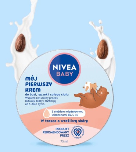 NIVEA Baby My First Cream Face, Hands and Whole Body Cream 75 ml - Picture 2 of 6