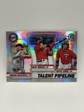 2020 Bowman - Talent Pipeline Trios Chrome #TP-MIN Royce Lewis, Brent Rooker,...